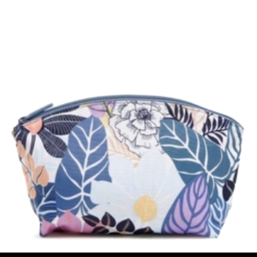 Vera Bradley Palm Floral Grand Travel Cosmetic Case NWT